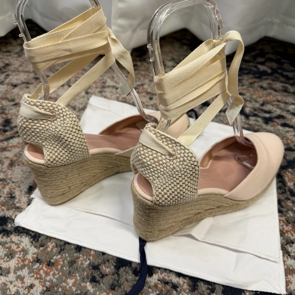NWOT Margaux x Gal Meets Glam ‘The Espadrille’ in “Blush Pink Canvas” Size 12.5